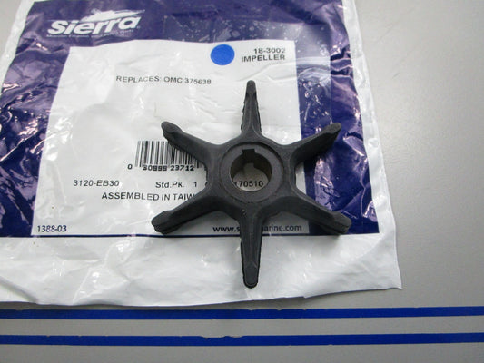 NEW 18-3002 Replaces:  OMC 375638 0375638 Sierra Impeller 0810