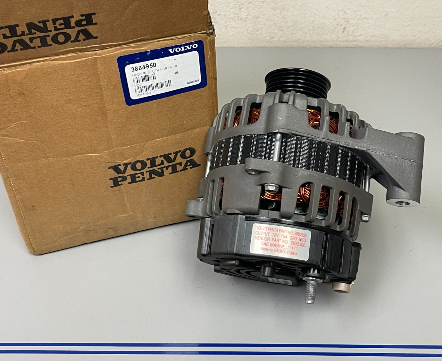 NEW OEM 3884950 Volvo Penta 12V 75A Alternator 0720