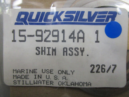 *NEW OEM* 0810 Mercury Quicksilver Shim Assembly 15-92914A1