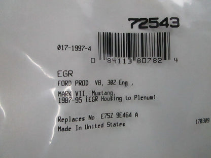 *NEW* 0810 Fel-Pro Throttle Body Gasket 72543