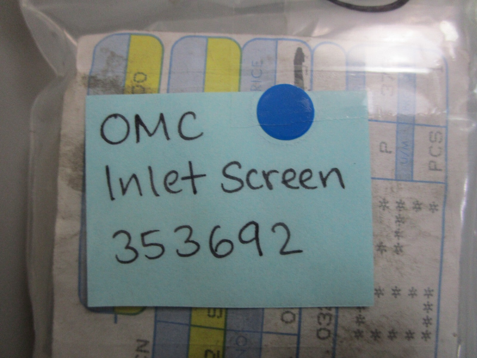 *NEW OEM* 0810 OMC Johnson Evinrude Inlet Screen 353692 0353692