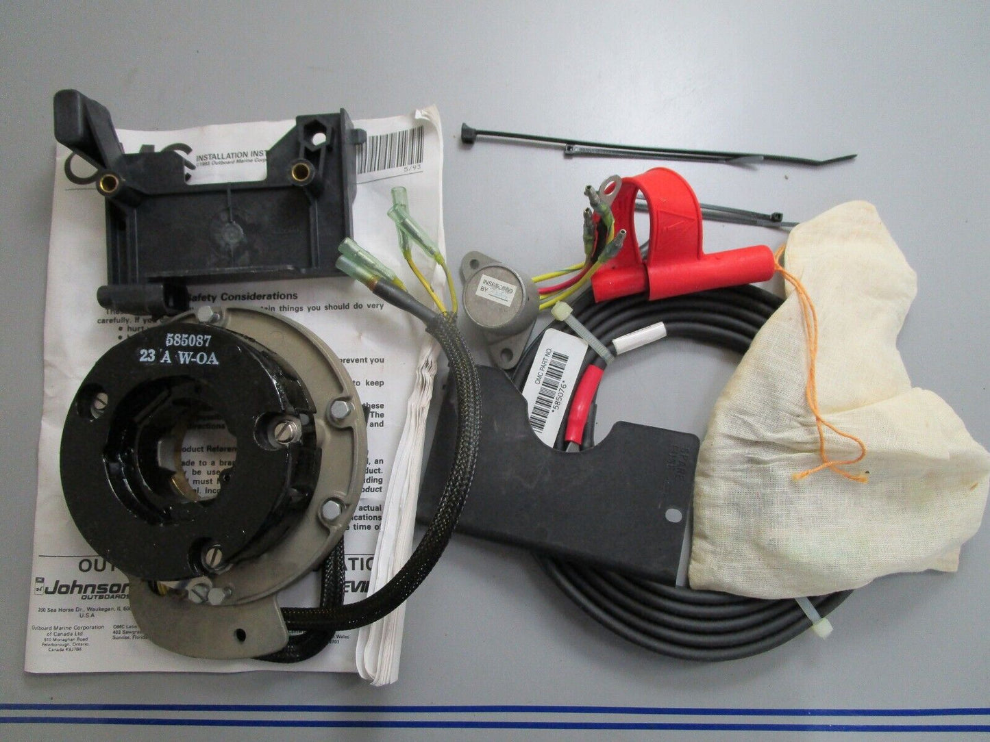 *NEW OEM* 0820 OMC Johnson Evinrude Battery Charge Kit 176942 0176942