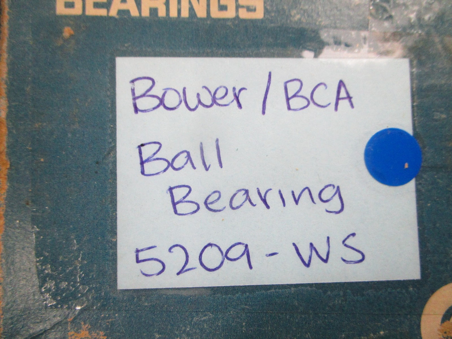 *NEW* 0810 Bower/BCA Ball Bearing 5209-WS