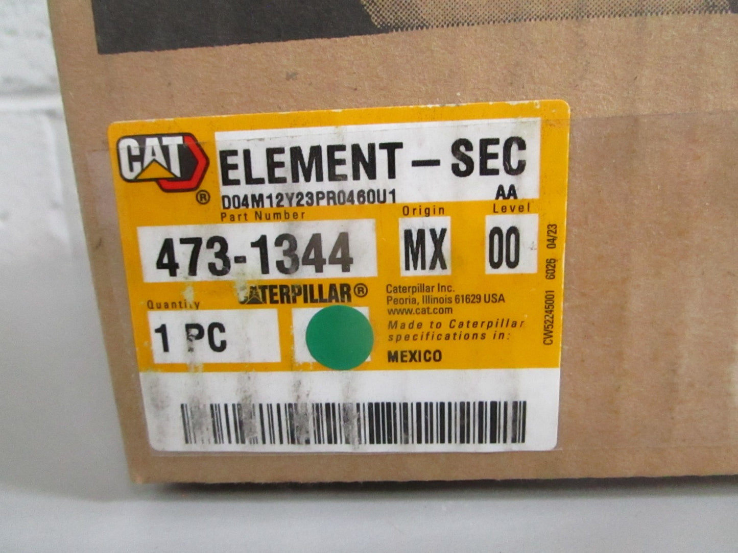 Caterpillar 473-1344 NEW OEM Secondary Air Filter Telehandler TH TL Series 0820