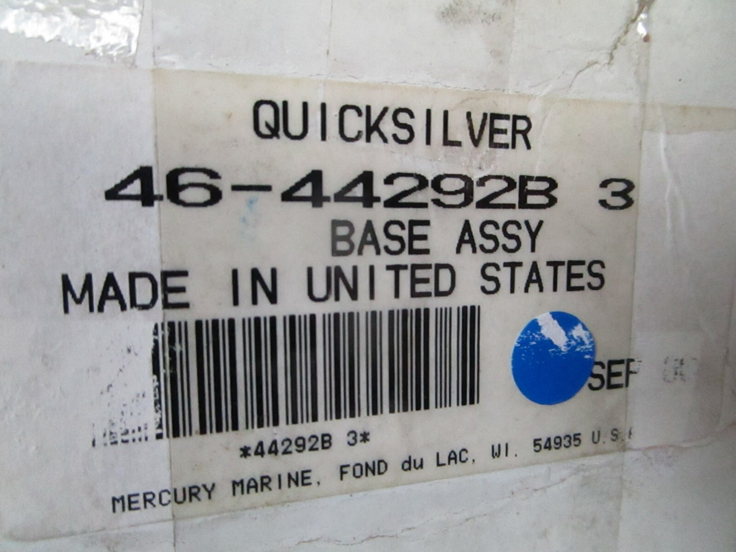 *NEW OEM* 0810 Mercury Quicksilver Base Assembly 46-44292B 3