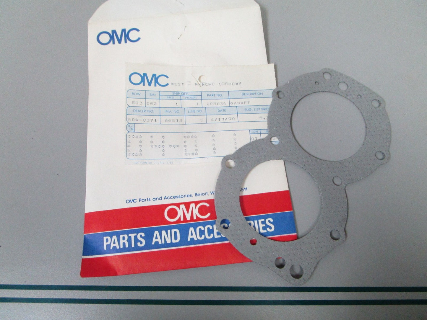 NEW OEM 203034 0203034 OMC Johnson Evinrude Cylinder Head Gasket 0810