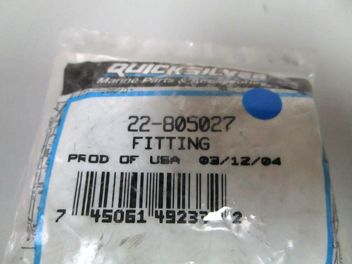 *NEW OEM* 0810 Mercury Quicksilver Fitting 22-805027