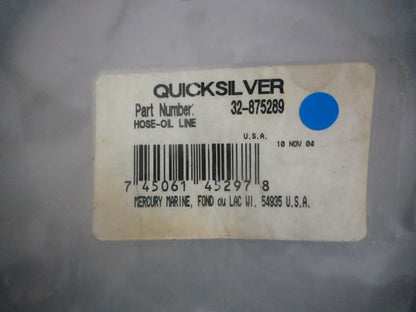 *NEW OEM* 0820 Mercury Quicksilver Oil Line Hose 32-875289