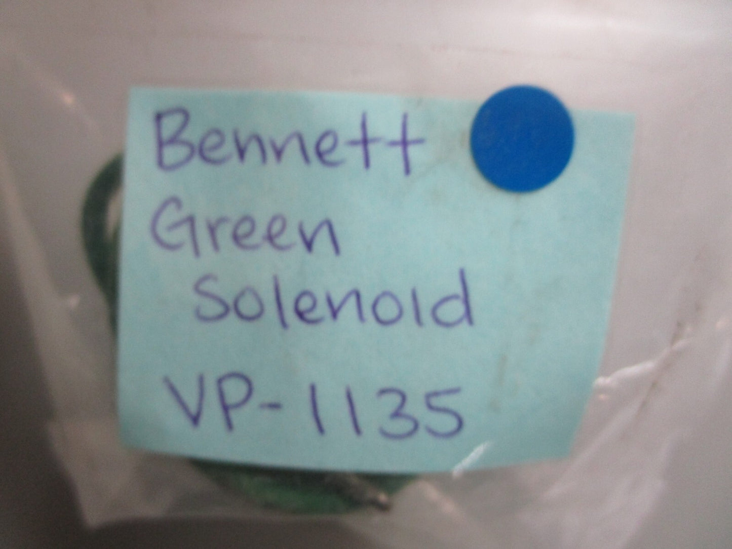 *NEW* 0810 Bennett Green Solenoid VP-1135