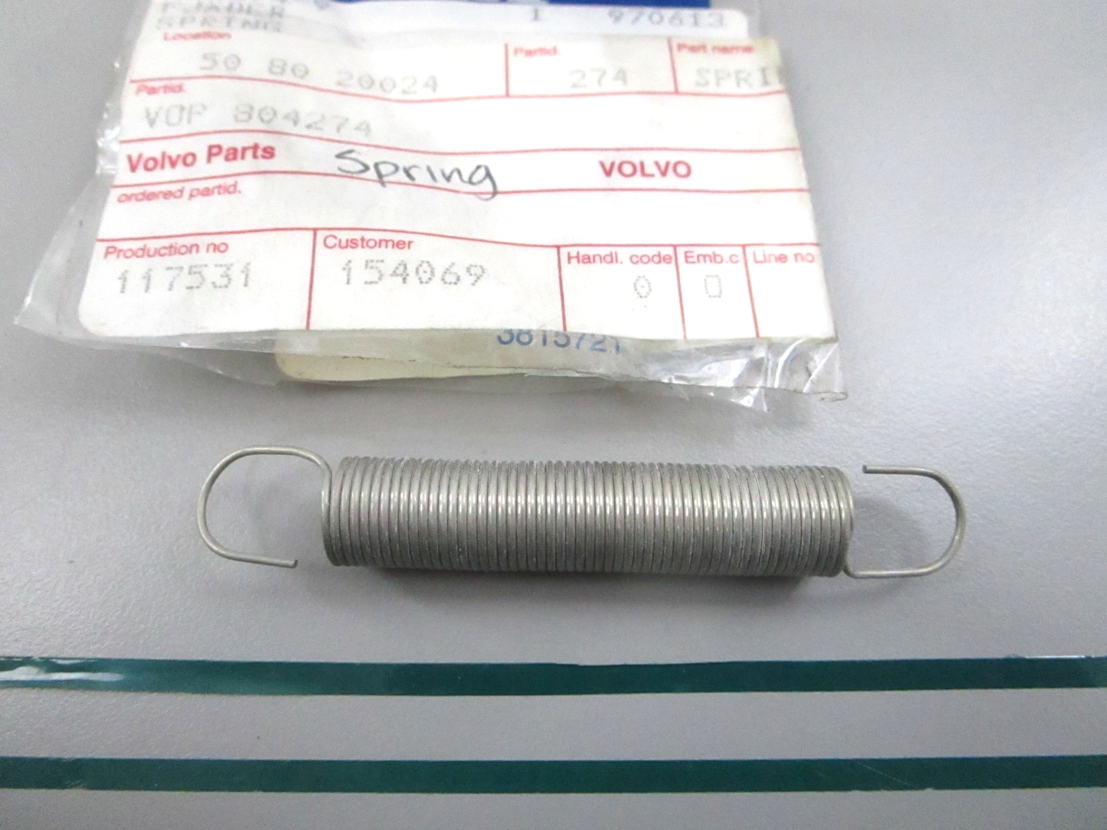 Volvo Penta NEW OEM Tension Spring 804274 NOS 0810