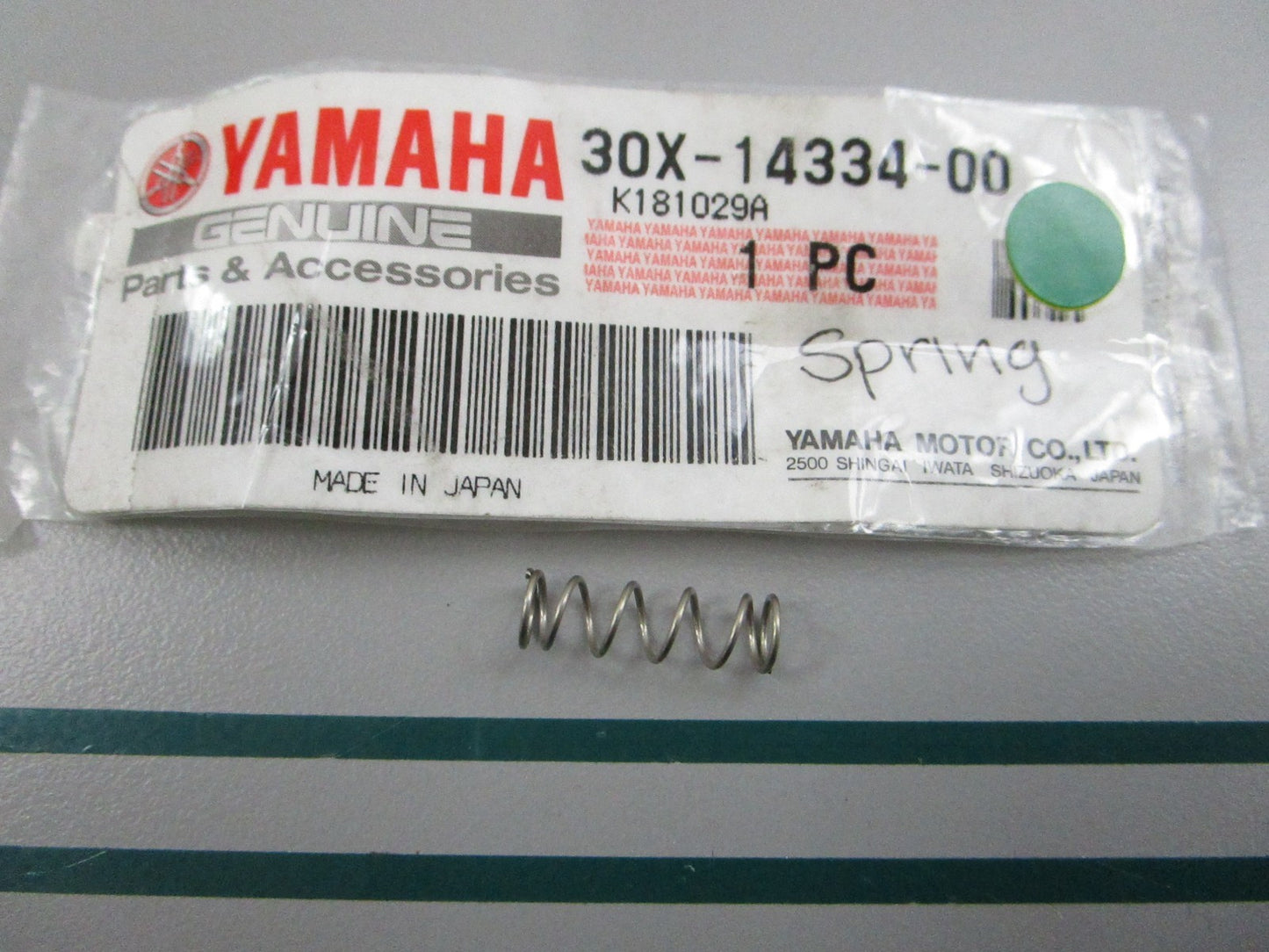 NEW OEM 30X-14334-00-00 Yamaha Spring 0810