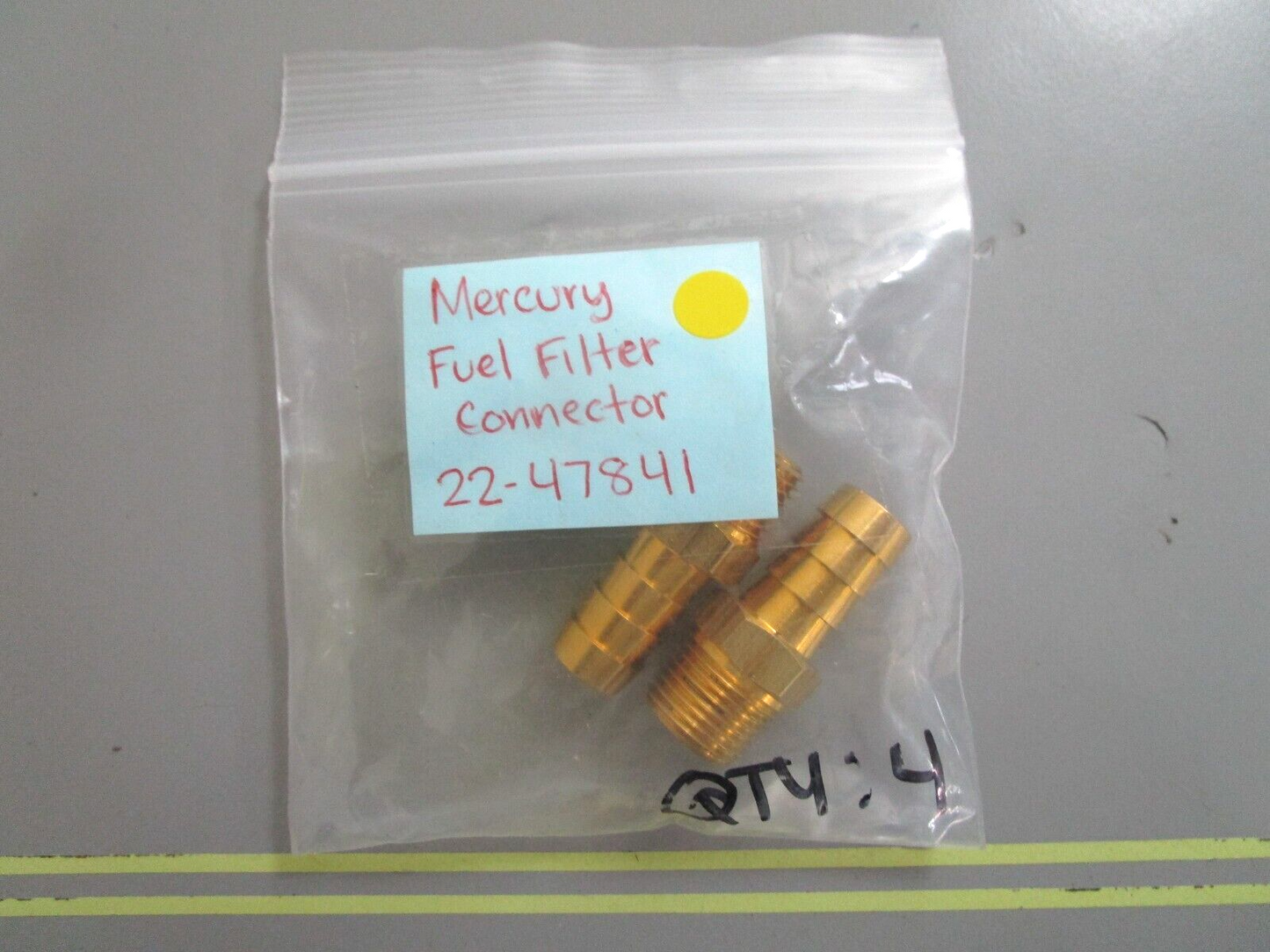 *NEW OEM* (LOT OF 2) 0810 Mercury Quicksilver Fuel Filter Connector 22-47841