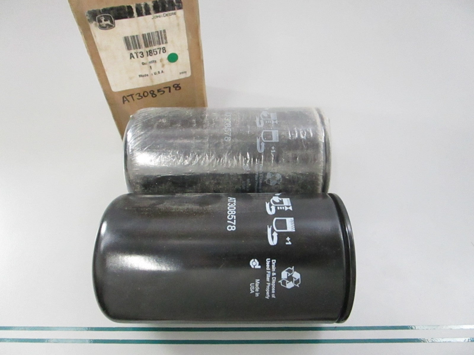 NEW OEM (LOT OF 2) AT308578 John Deere Fuel Filter 0810