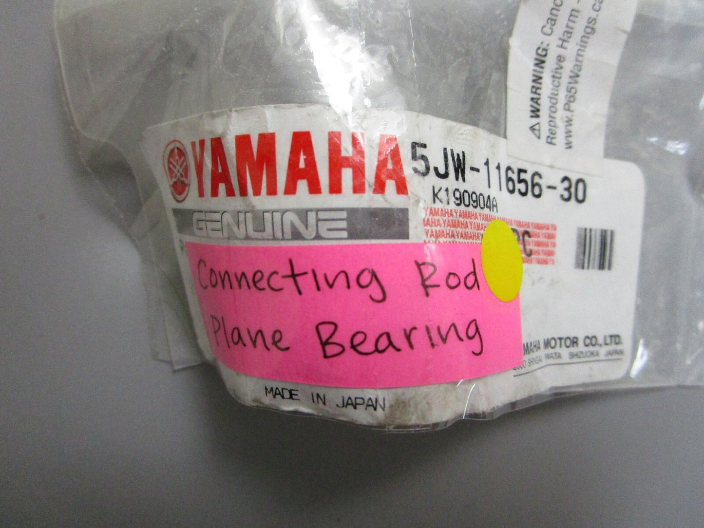*NEW OEM* 0810 Yamaha Connecting Rod Plane Bearing 5JW-11656-30