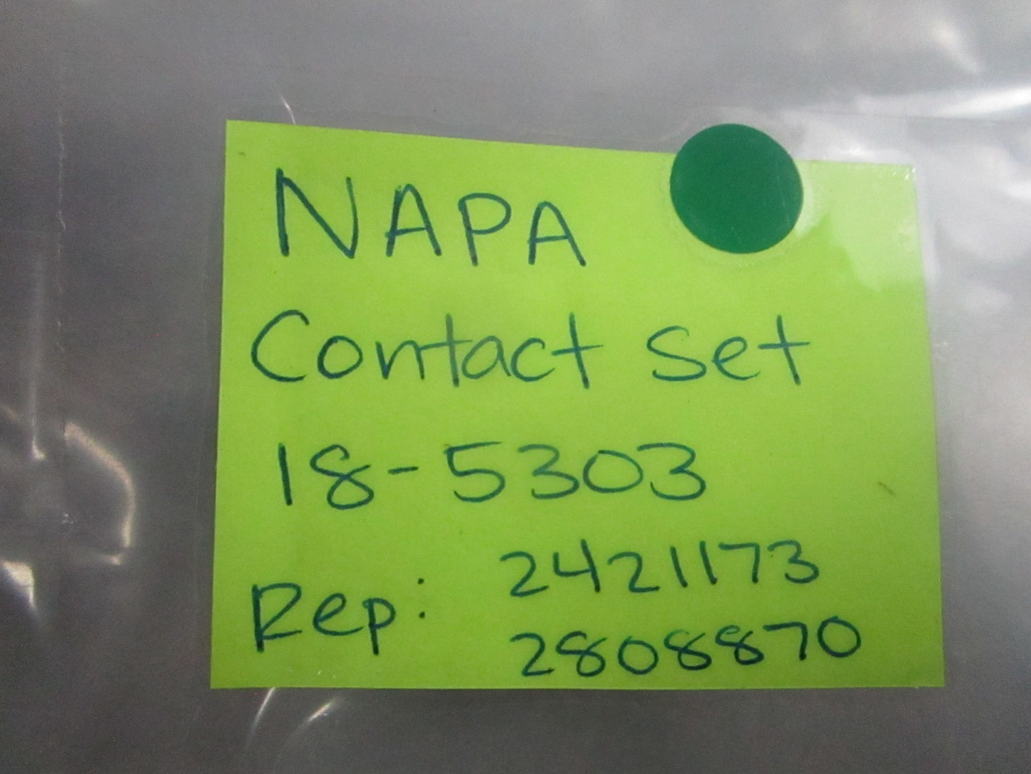 NEW 18-5303 Replaces: 2421173 2808870 NAPA Contact Set 0810