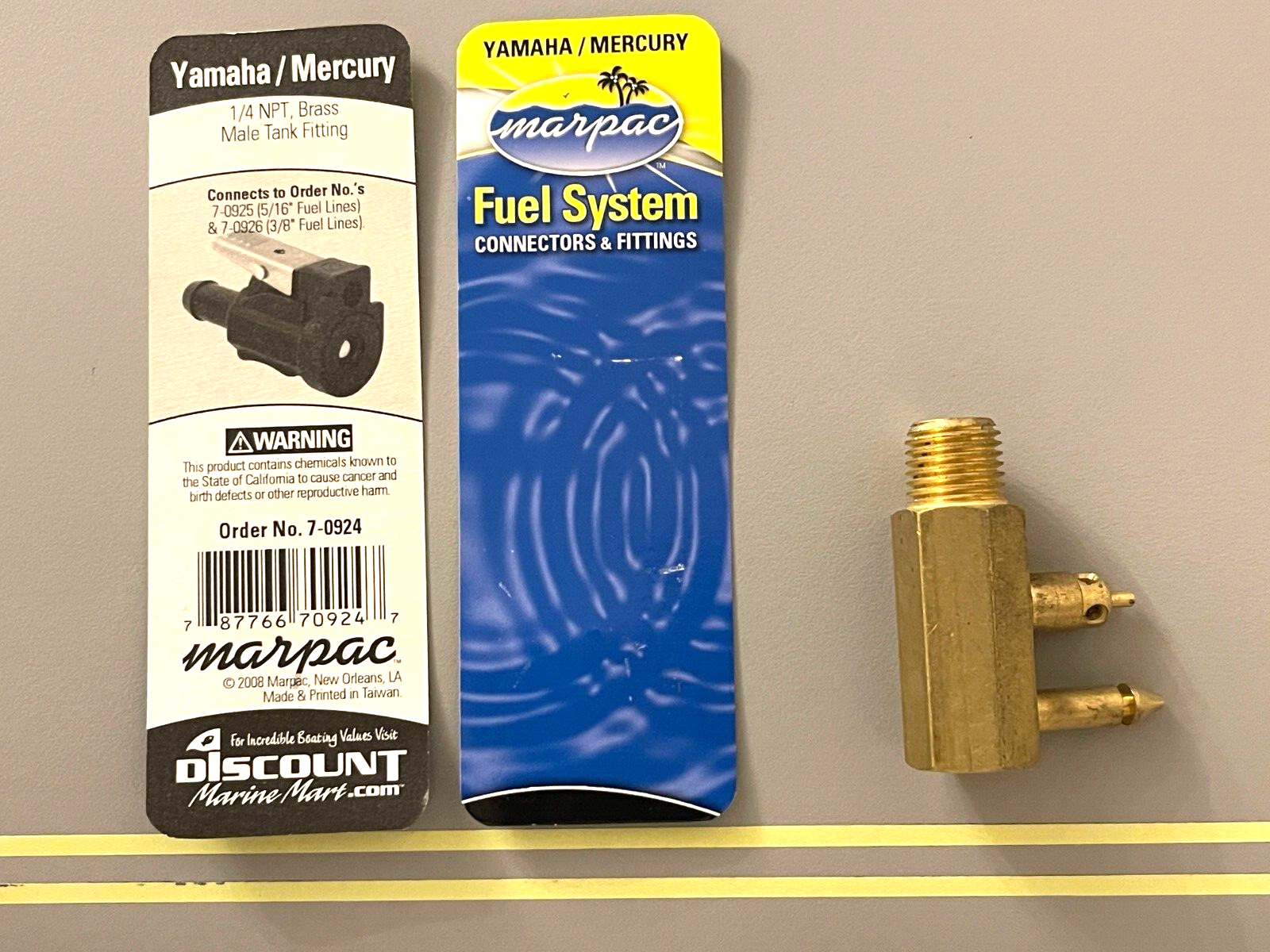 *NEW* 0750 MarPac 1/4 NPT BRASS MALE FITTING 7-0924