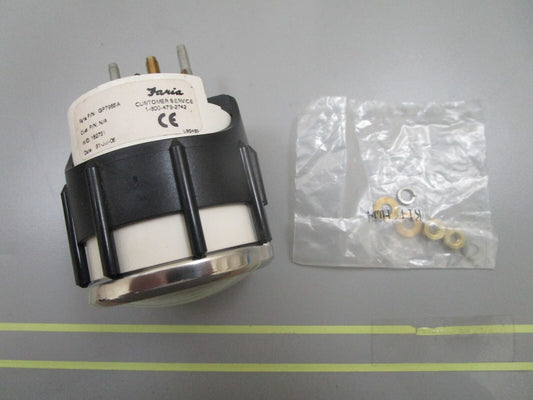 *NEW* 0810 Faria Newport 80 PSI Silver White Oil Pressure Gauge GP7955A