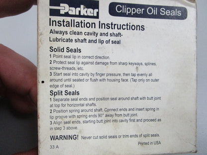 NEW OEM 11603-H1L5 Parker Clipper Oil Seal 0810