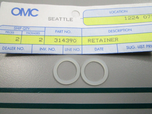 NEW OEM (LOT OF 2) 314390 0314390 OMC Johnson Evinrude Retainer 0810