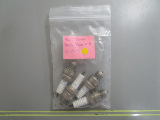 *NEW OEM* (LOT OF 4) 0810 Volvo Penta Spark Plug Kit 875803