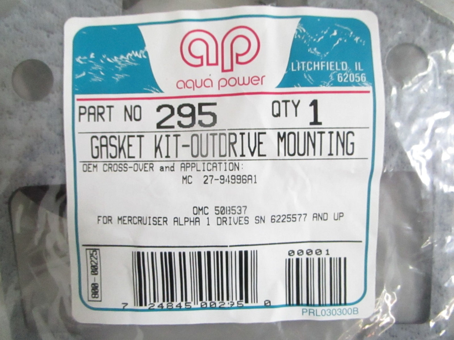 NEW (LOT OF 5) 295 Aqua Power Outdrive Mounting Gasket Kit Rep: 27-94996A1 0820
