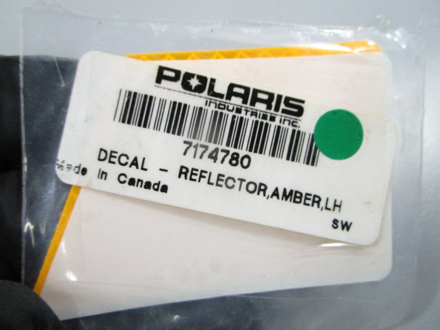 NEW OEM 7174780 Polaris LH Amber Reflector Decal 0810