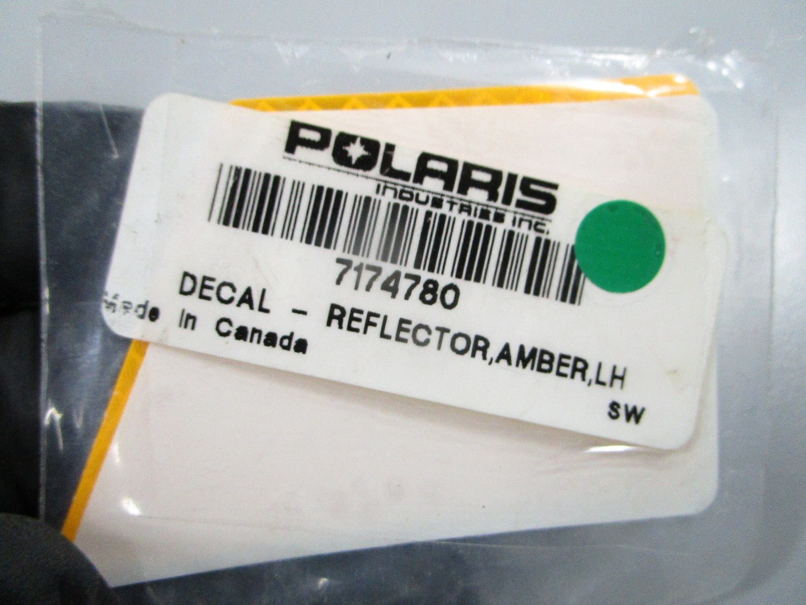 NEW OEM 7174780 Polaris LH Amber Reflector Decal 0810