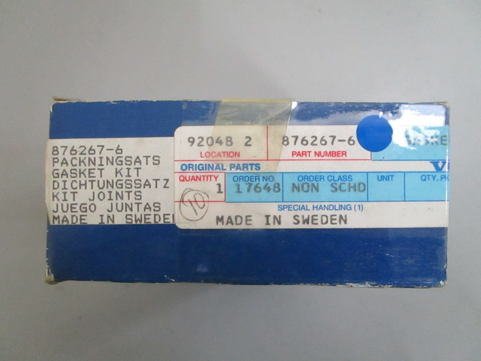 *NEW OEM* 0820 Volvo Penta Gasket Kit 876267