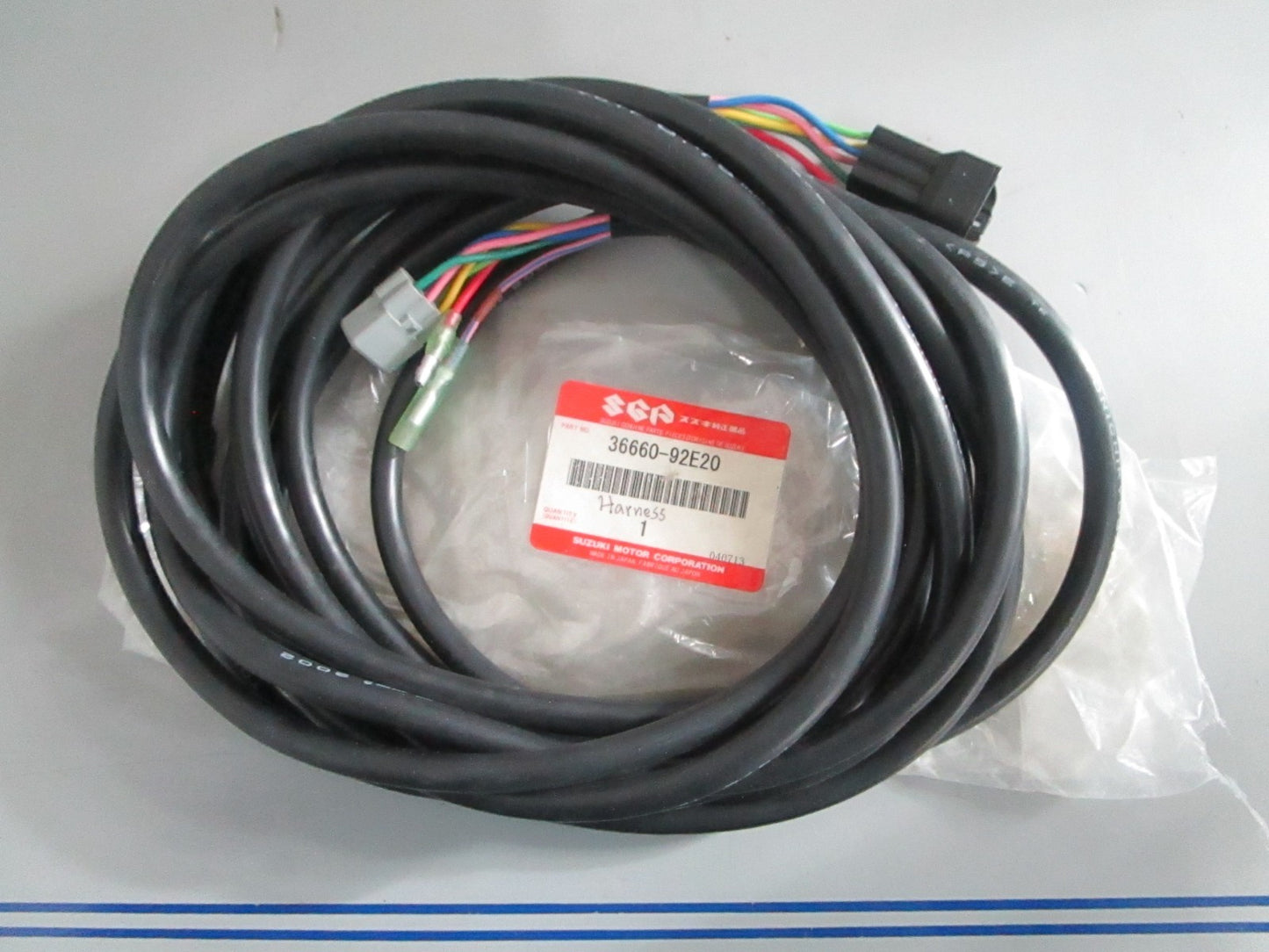 NEW OEM Suzuki 36660-92E20 21' Wire Harness Extension 0820