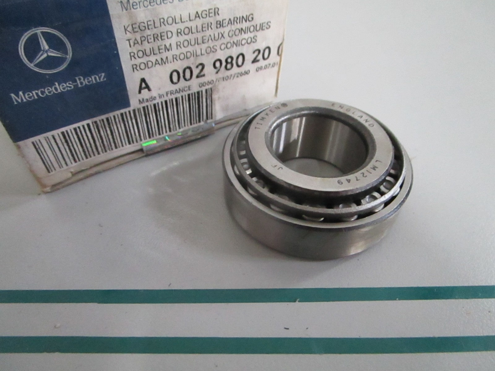 NEW OEM A002980200264 Mercedes-Benz Tapered Roller Bearing 0820