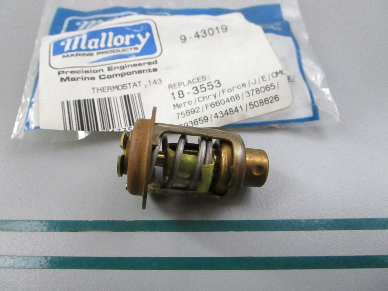 NEW 9-43019 Replaces: F660468 378065 Mallory 143 Thermostat 0810