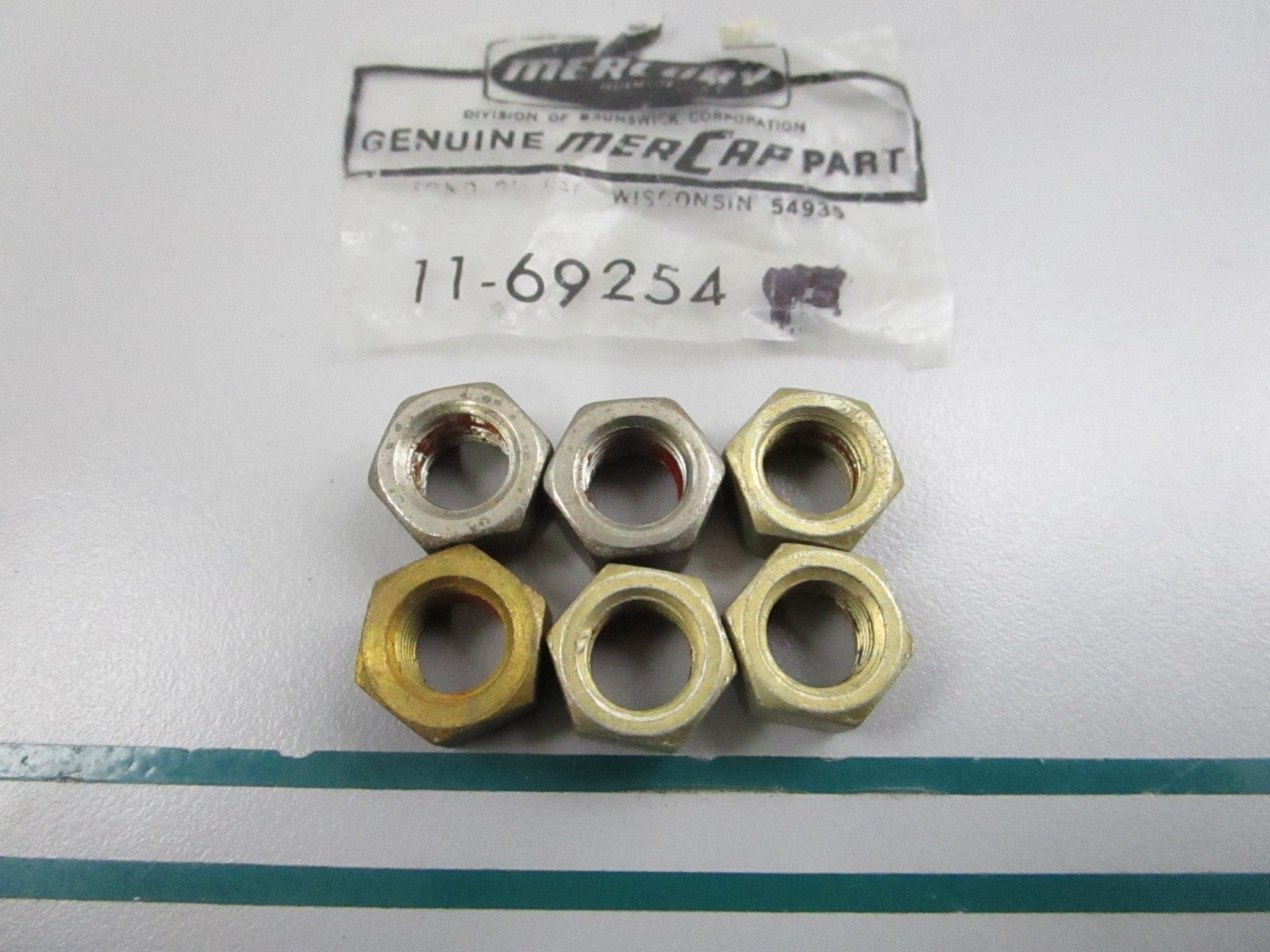 NEW OEM (LOT OF 6) 11-69254 Mercury Quicksilver Nut 0810