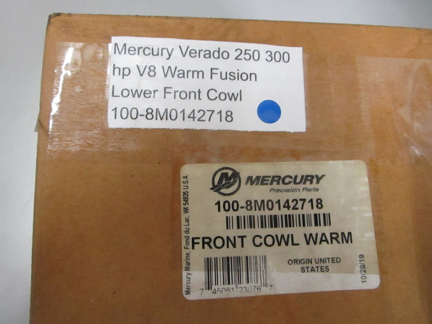 *NEW OEM* 0720 Mercury Verado 250 300 V8 Warm Fusion Lower Front Cowl 8M0142718
