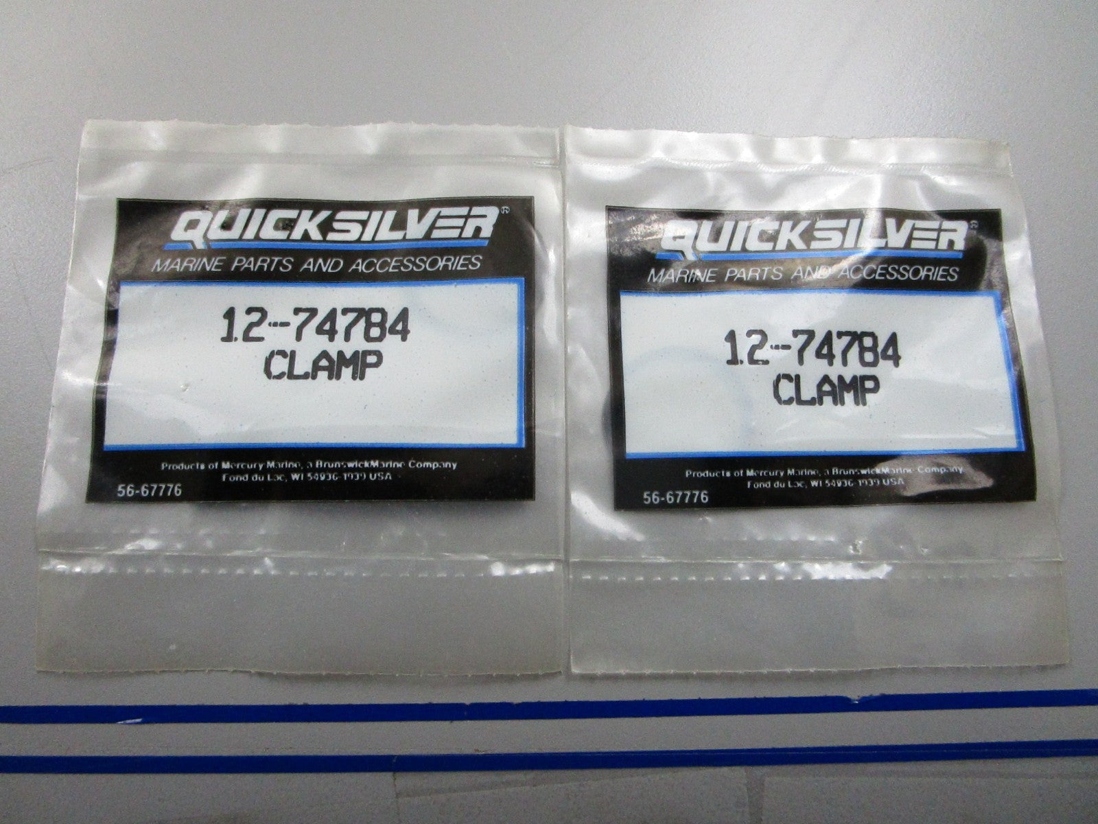 *NEW OEM* (LOT OF 2) 0810 Mercury Quicksilver Clamp 12-74784