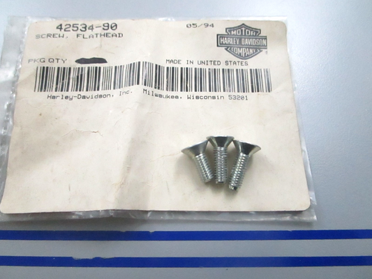 *NEW OEM* (LOT OF 3) 0810 Harley Davidson Flat Head Screw 42534-90
