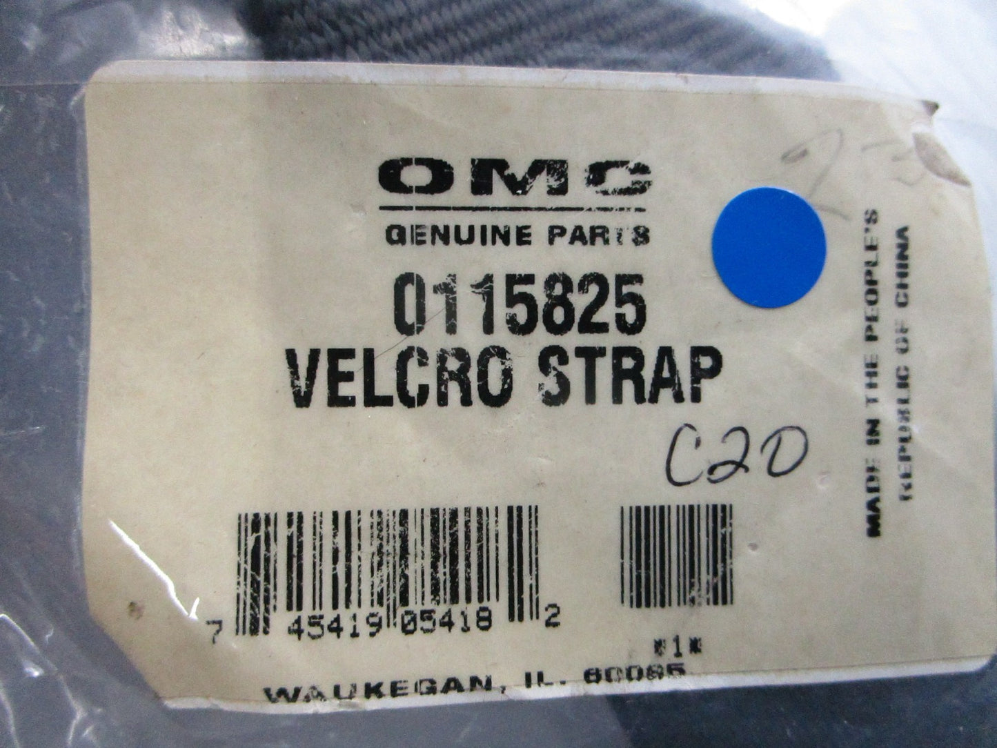 *NEW OEM* 0810 OMC Johnson Evinrude Velcro Strap 115825 0115825