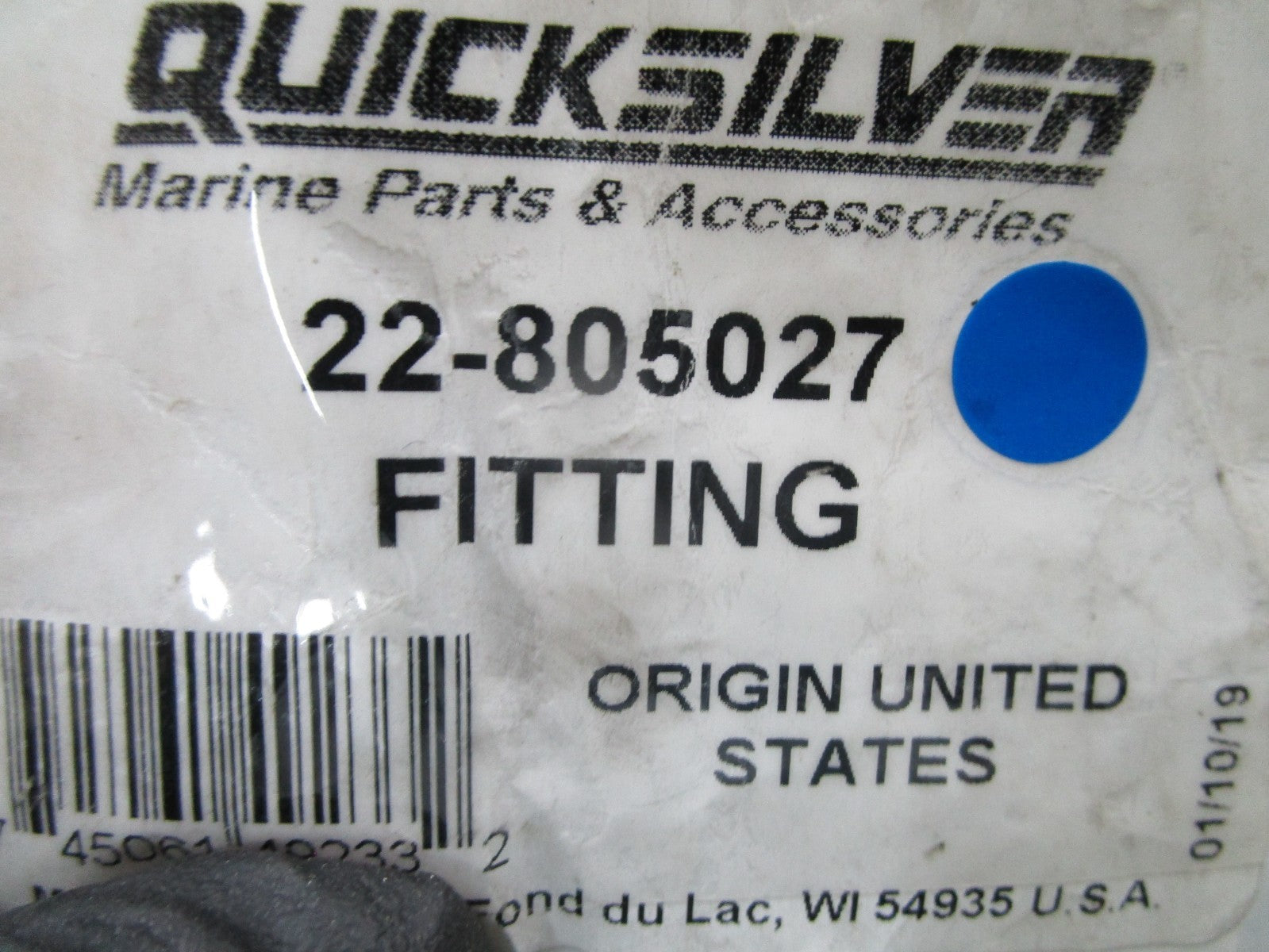 *NEW OEM* 0810 Mercury Quicksilver Fitting 22-805027