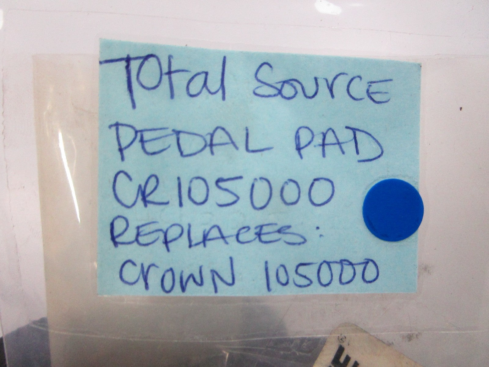 *NEW* 0810 Total Source Pedal Pad CR105000 Replaces: Crown 105000