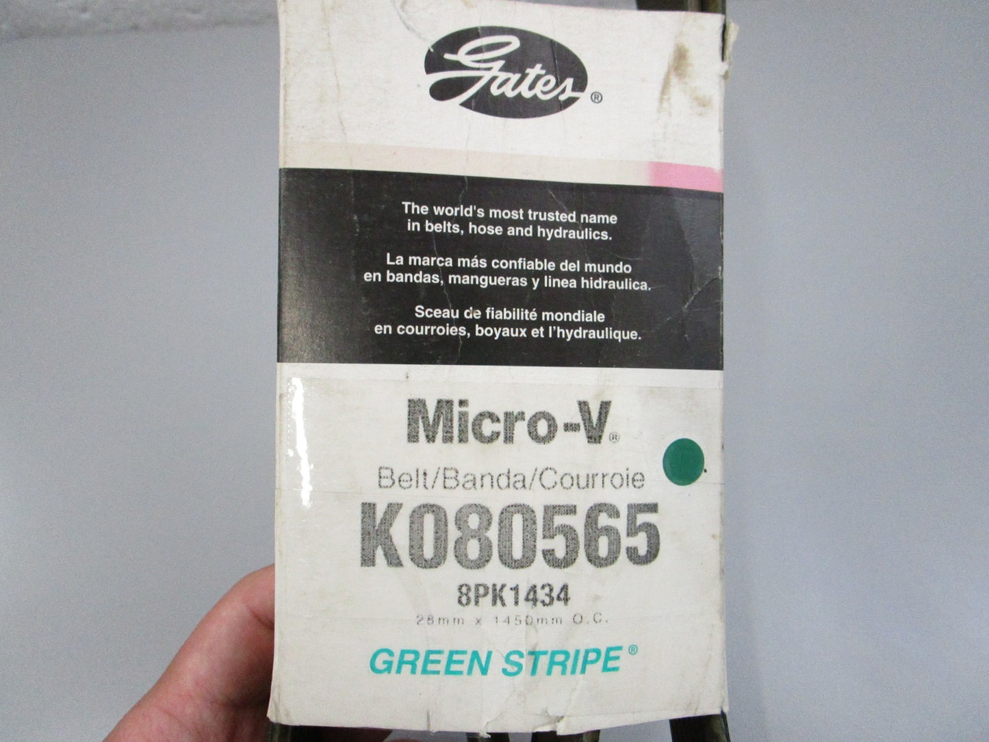 Gates K080565 Micro-V Serpentine Belt 8-Rib 56.45in NEW 0810