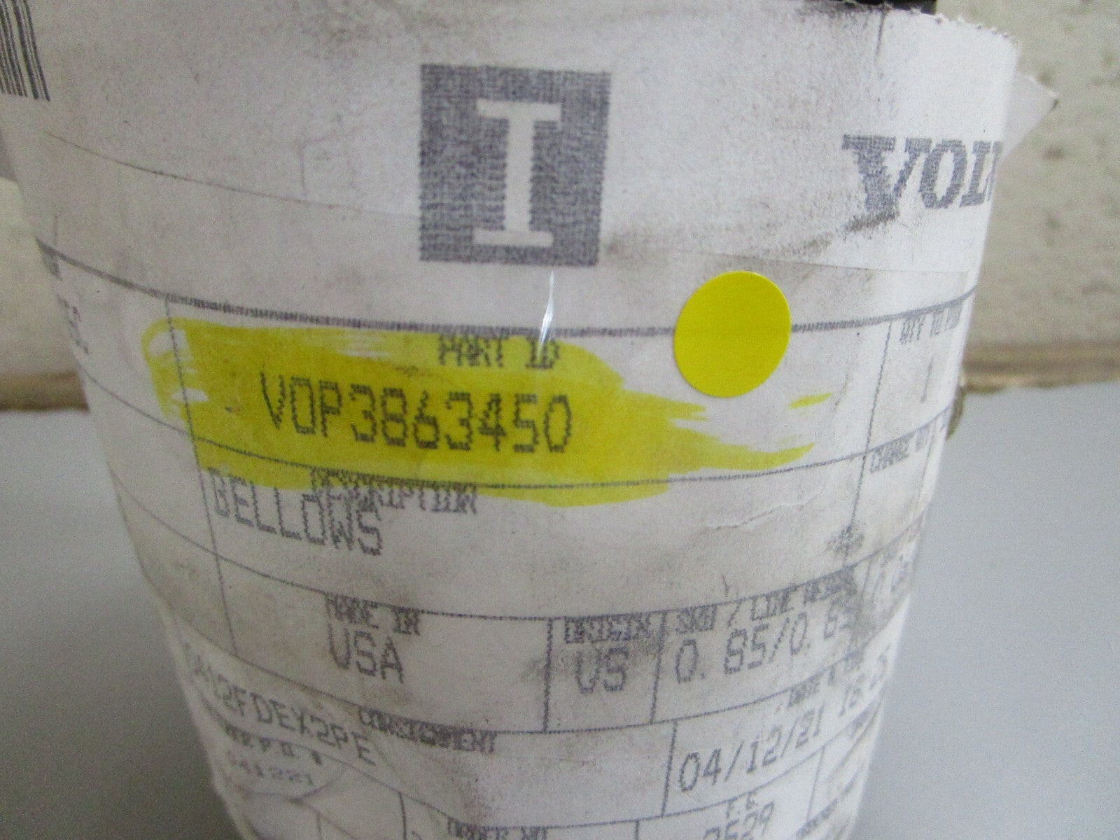 *NEW OEM* 0820 Volvo Penta Bellows 3863450