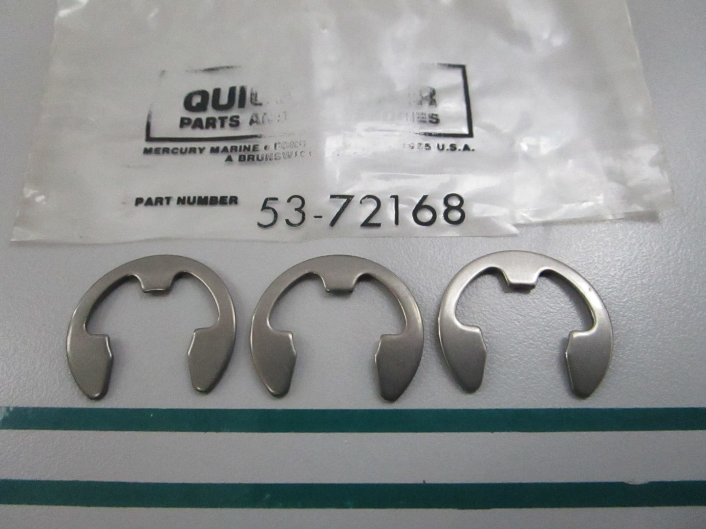 NEW OEM (LOT OF 3) 53-72168 Mercury Quicksilver Retaining Ring 0810