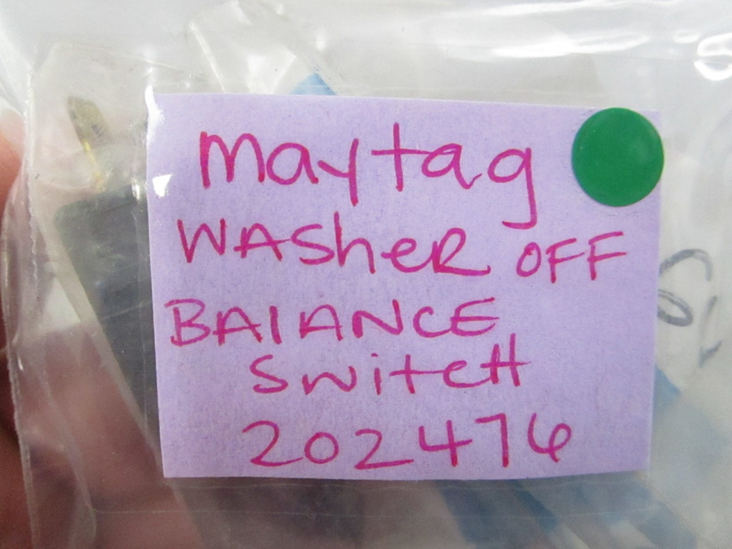 NEW OEM 202476 Maytag Washer Off Balance Switch 0810
