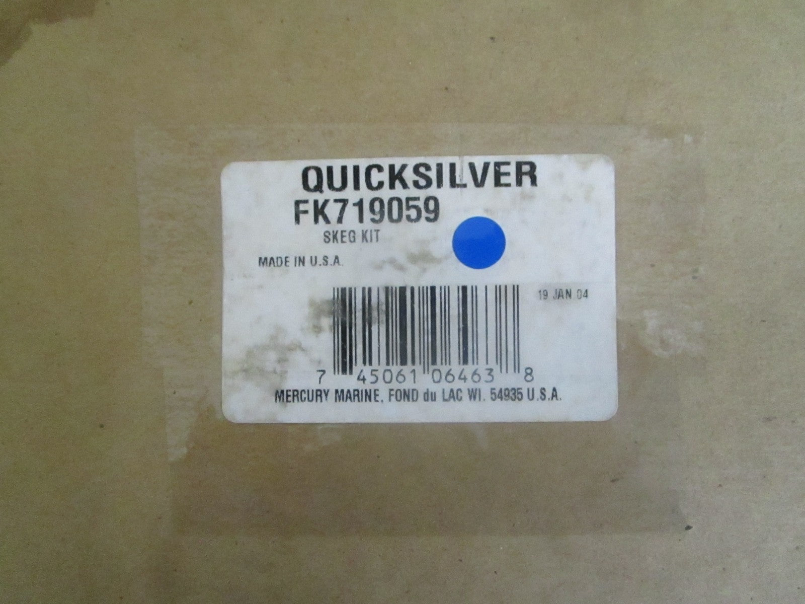 *NEW OEM* 0820 Mercury Quicksilver Skeg Kit FK719059