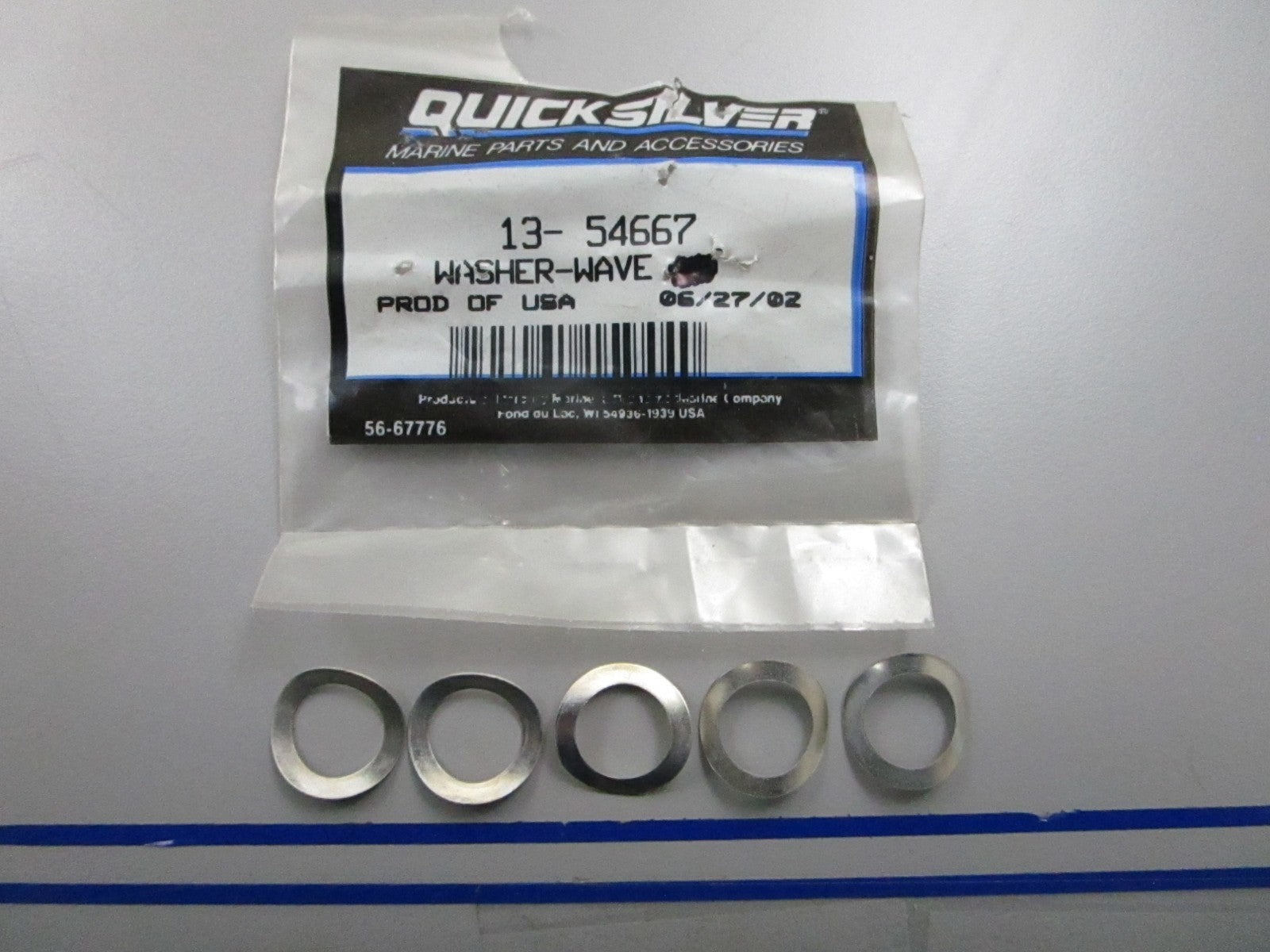 *NEW OEM* (LOT OF 5) 0810 Mercury Quicksilver Wave Washer 13-54667
