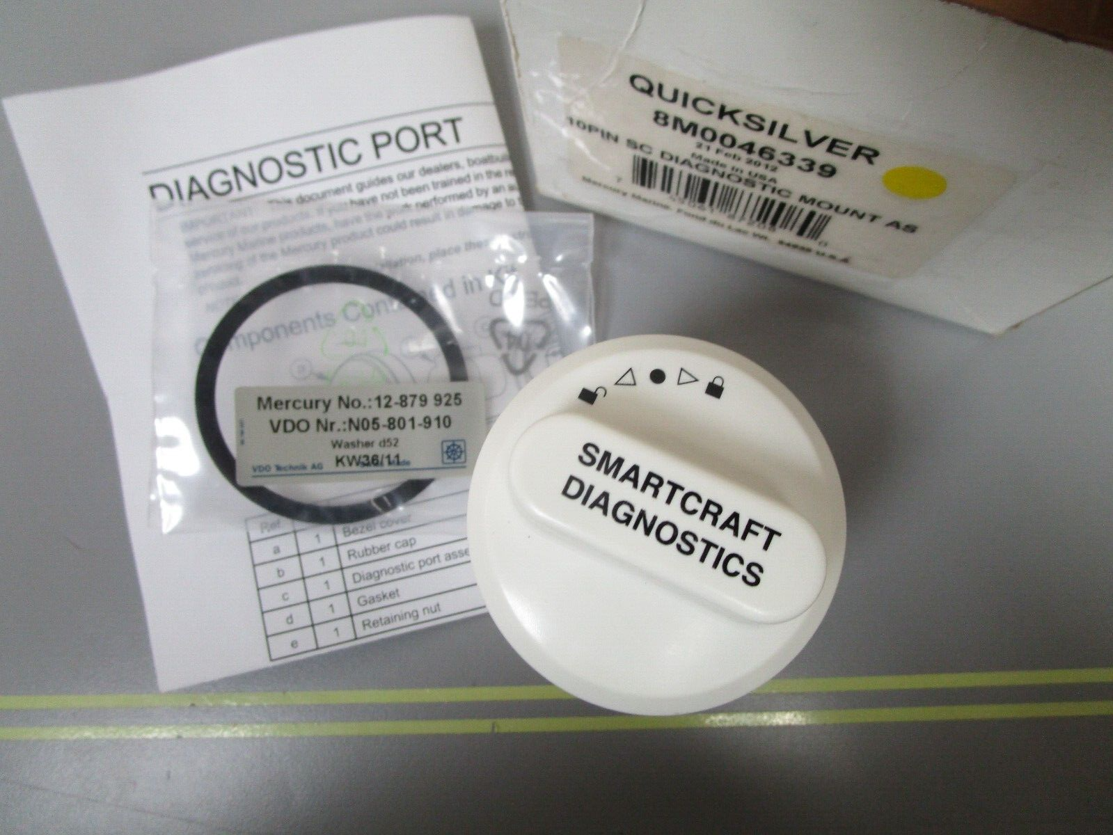 *NEW OEM* 0720 Mercury Quicksilver 10 Pin Smart Diagnostic Mount Ay  8M0046339