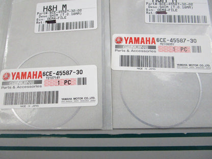 NEW OEM (LOT OF 2) 6CE-45587-30-00 Yamaha (T:0.18mm) Shim 0810