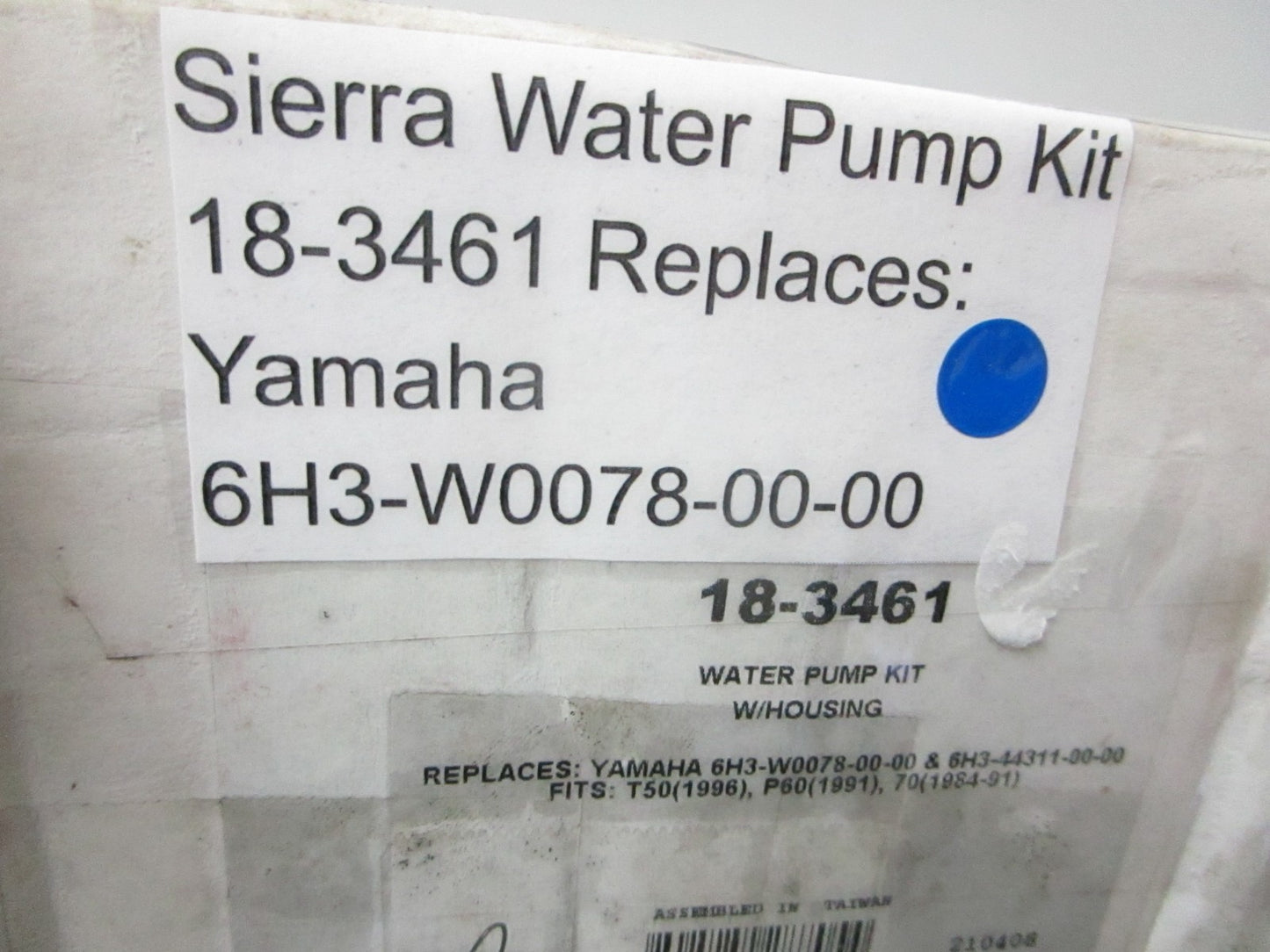 *NEW* 0720 Sierra Water Pump Kit 18-3461 Replaces: Yamaha 6H3-W0078-00-00
