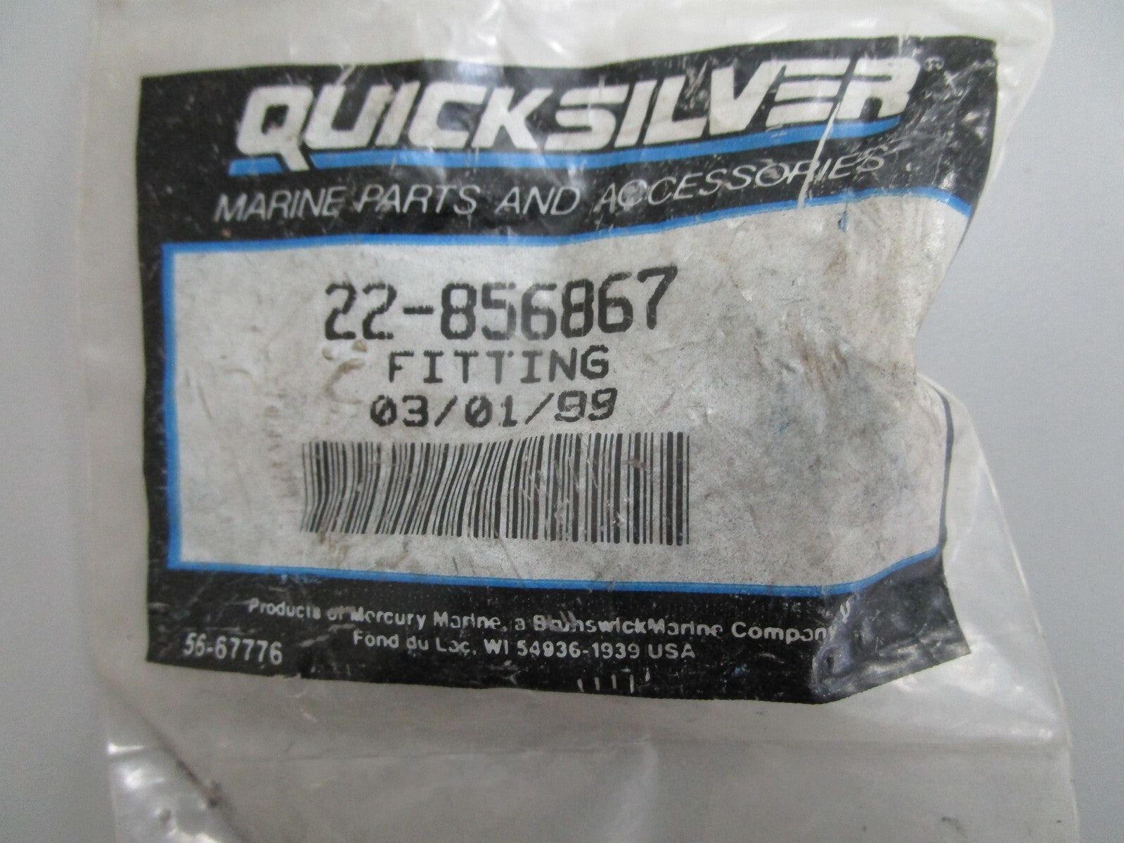 *NEW OEM* 0810 Mercury Quicksilver Fitting 22-856867