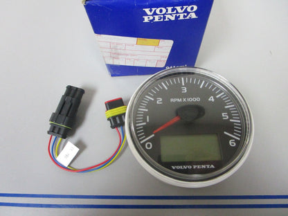 *NEW OEM* 0720 Volvo Penta 6 RPM 6000 Digital Tachometer 21234541 21509646