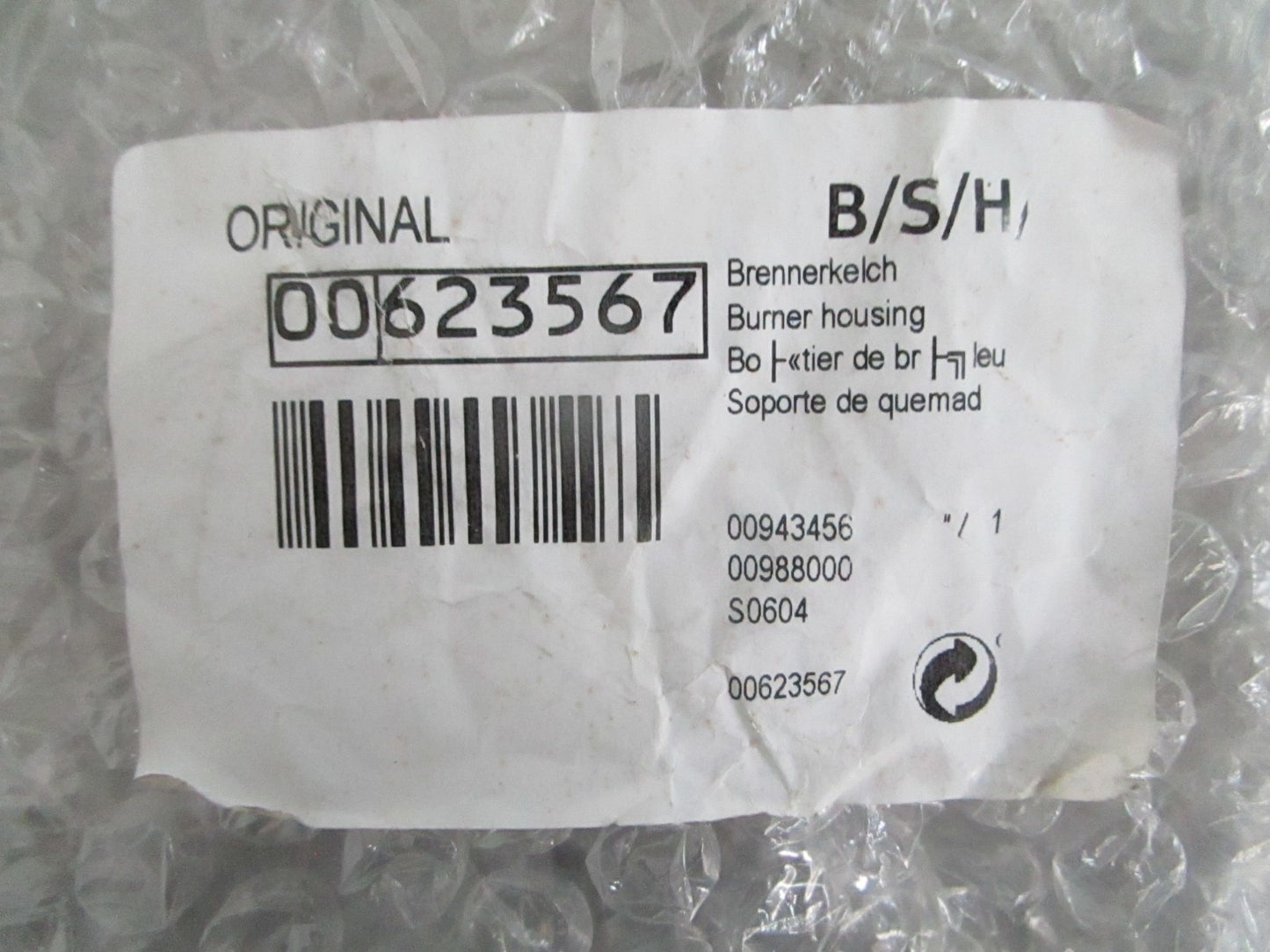 *NEW OEM* 0820 Bosch Burner Housing 00623567